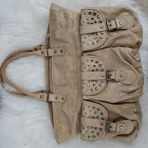 Old Trend Leather and Canvas Satchel